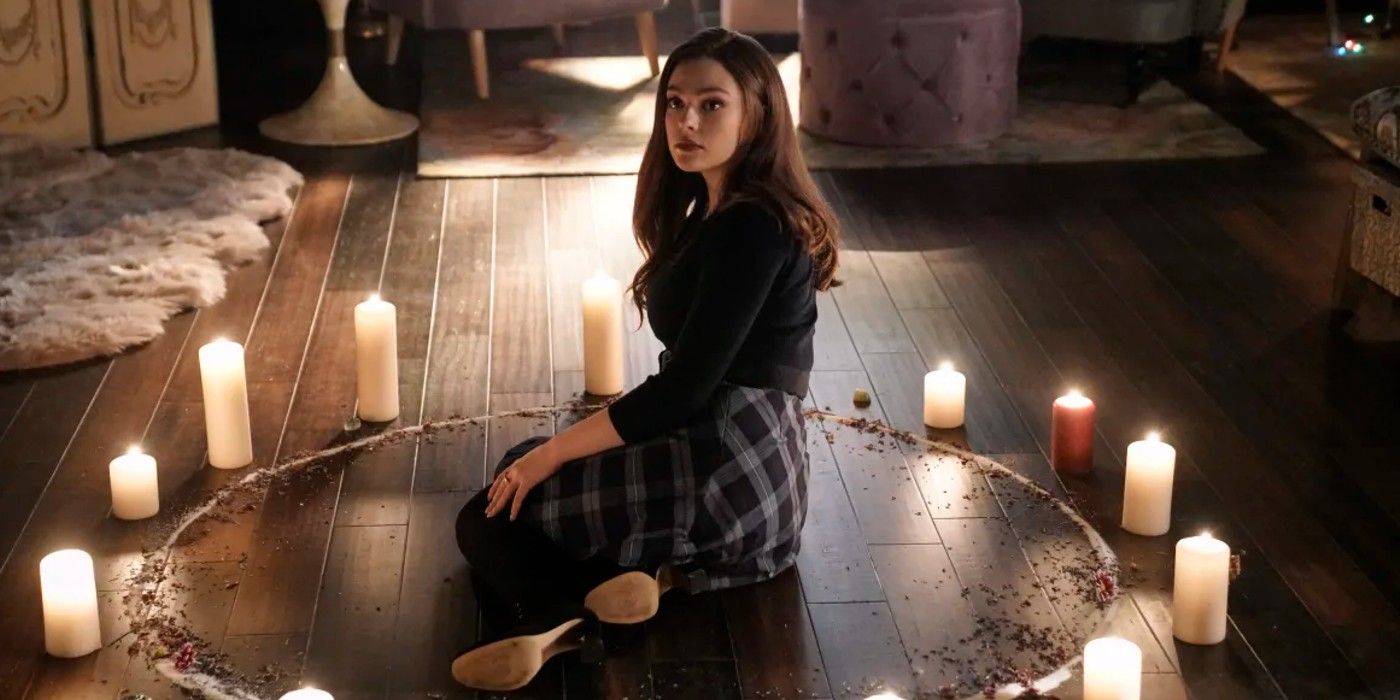 Hope (Danielle Rose Russell) performing a spell at the Salvatore School in Legacies