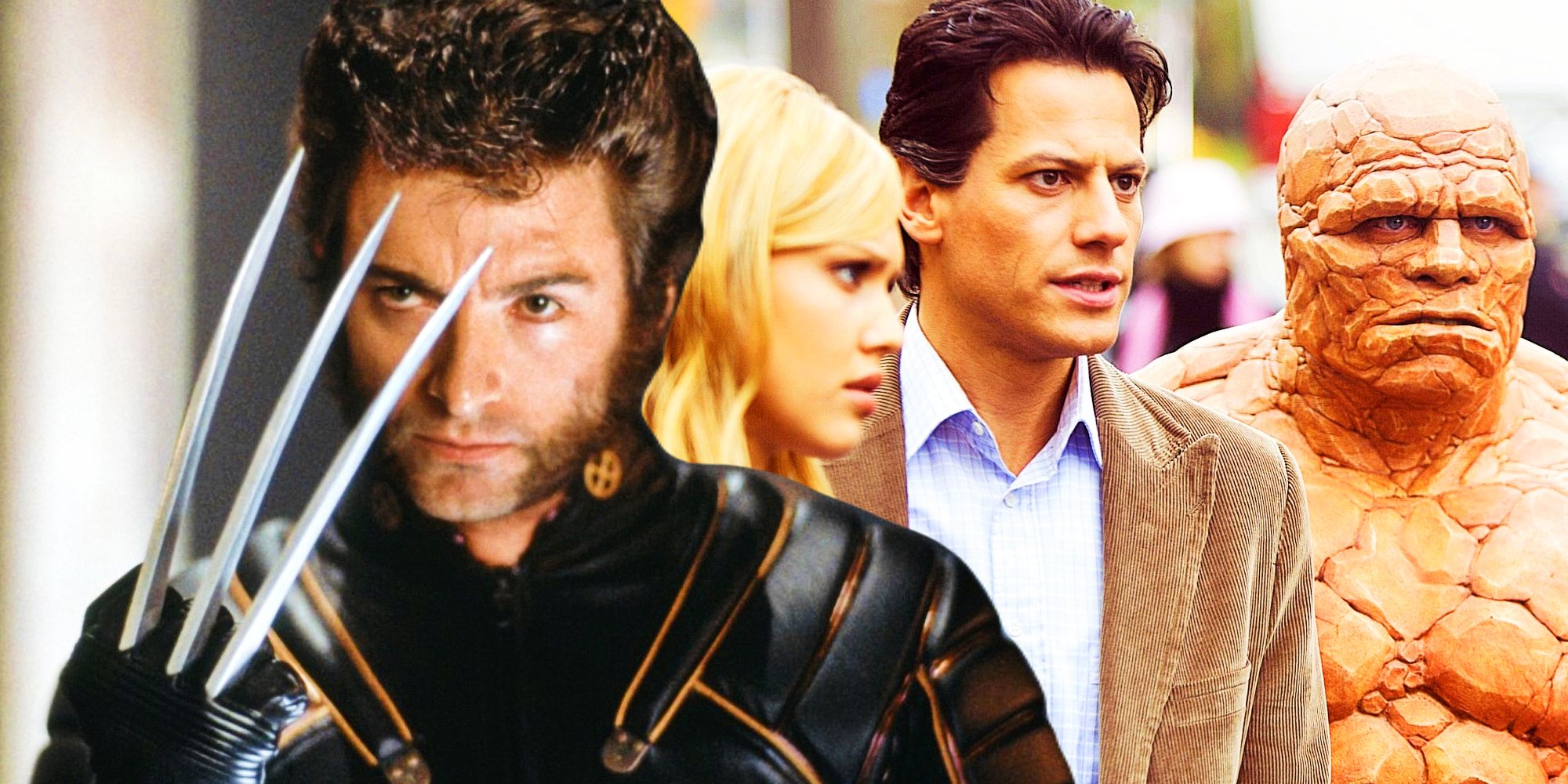 Hugh Jackman as Wolverine and the Fantastic Four