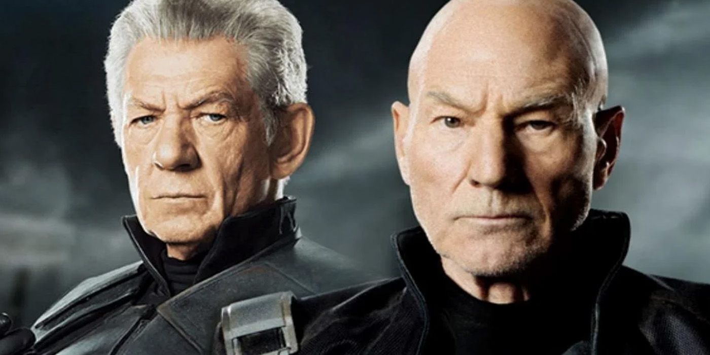 Ian McKellen and Patrick Stewart as Fox X-Men Magneto and Professor X