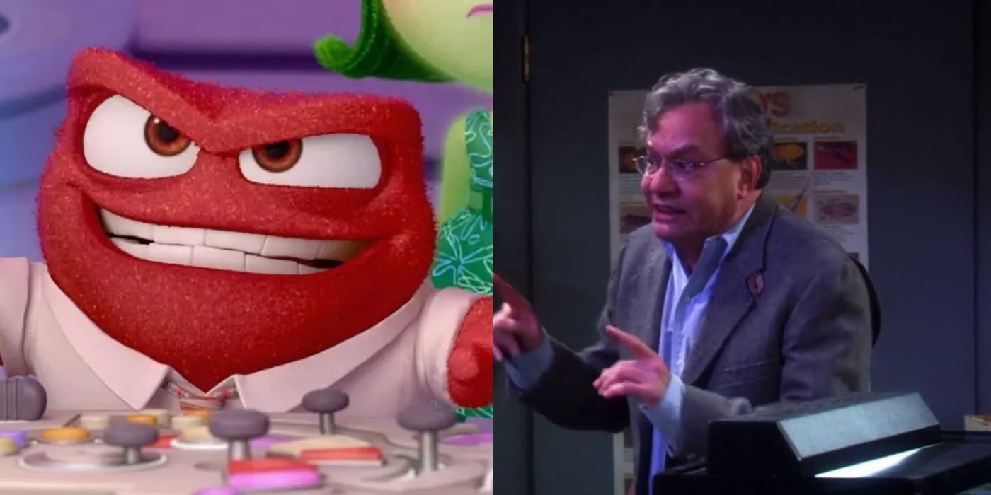 Split image of Fear in Inside Out and Lewis Black on TBBT