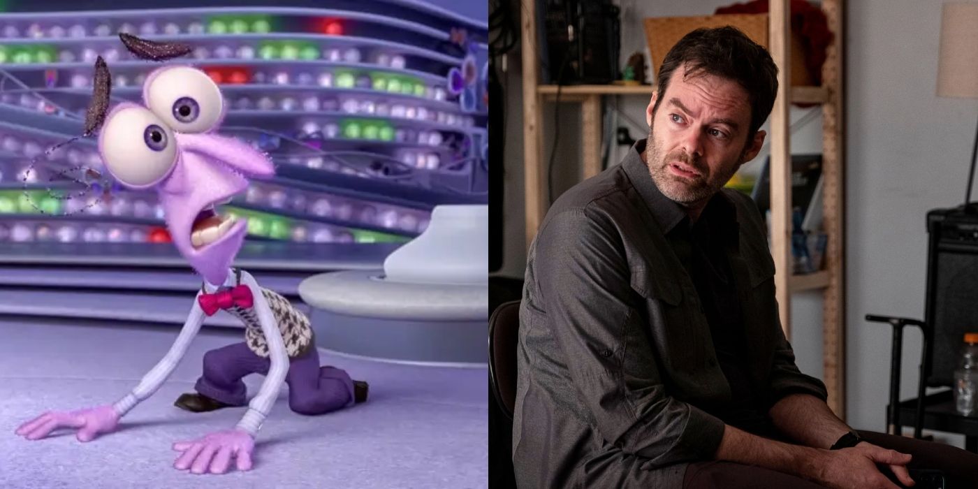 Split image of Fear in Inside Out and Bill Hader as Barry