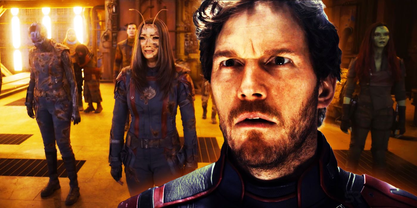 Star-Lord and the Guardians looking pained in the GotG 3 trailer.