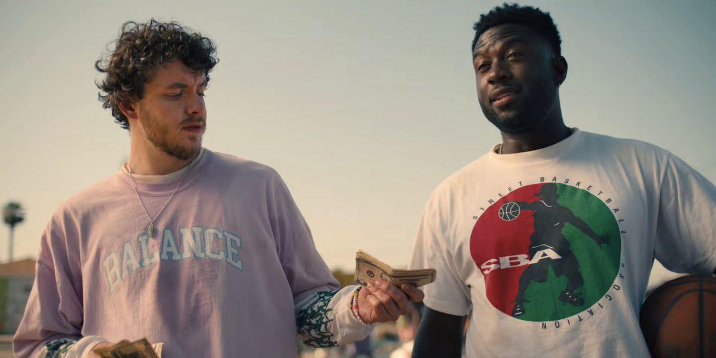Jack Harlow and Sinqua Walls in White Men Can't Jump 2023