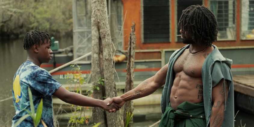 Jalyn Hall and Trevante Rhodes in Bruiser