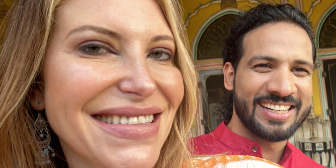 Jen Boecher and Rishi Singh on 90 Day Fiancé: The Other Way taking sweet swlfie together