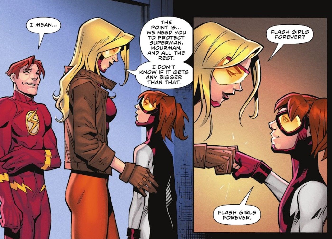 Jesse Quick e Irey West têm sua própria frase de efeito, Flash Girls Forever