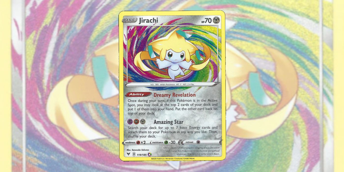 The Jirachi Vivid Voltage card from Pokémon TCG.