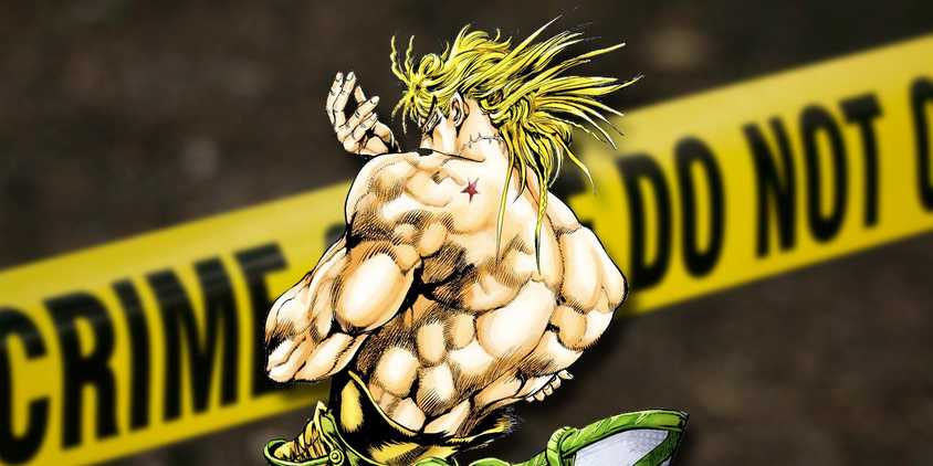 Dio from Jojo's Bizarre Adventure standing in front of 