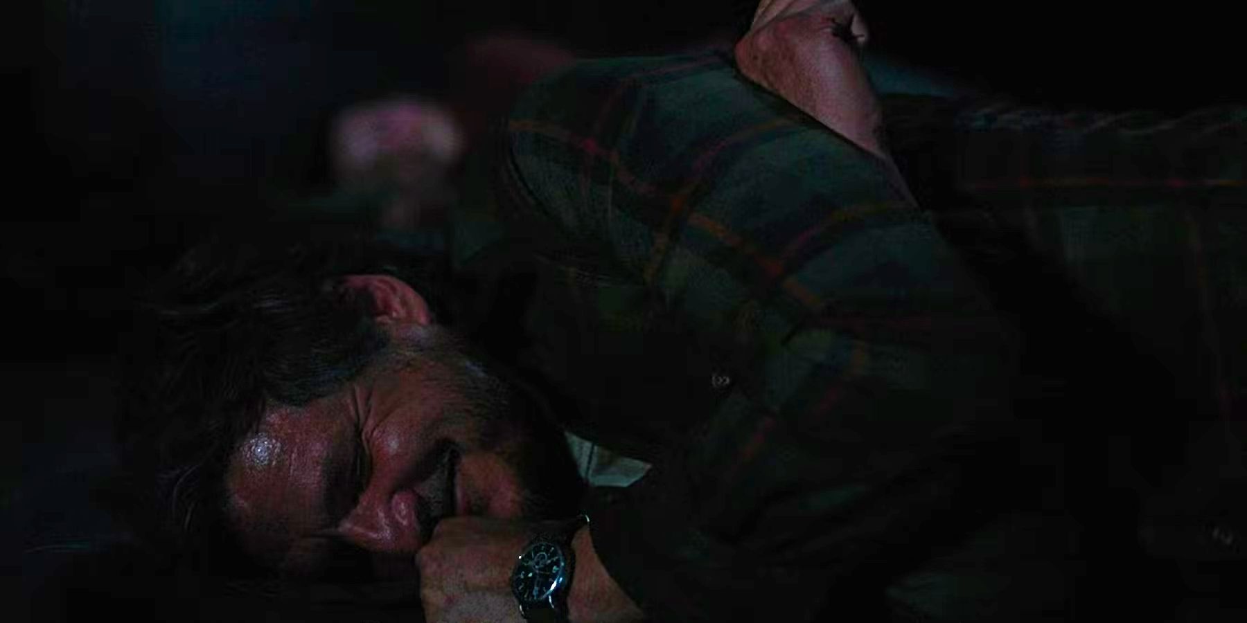 Joel laughing at Ellie's joke in The Last of Us episode 4