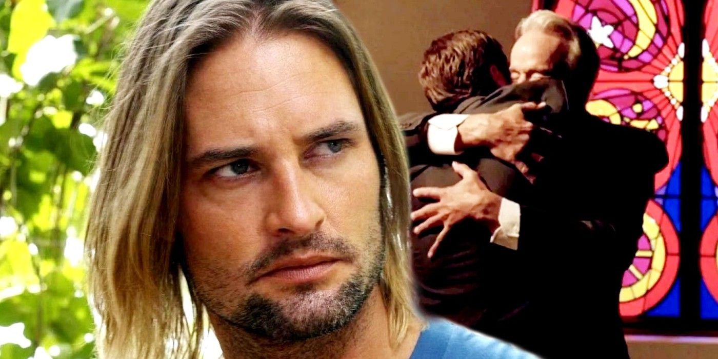 Josh Holloway as Sawyer in Lost and ending hug