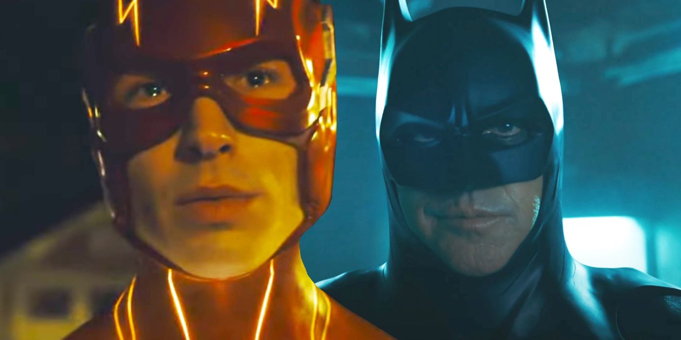 Ezra Miller's Flash and Michael Keaton's Batman