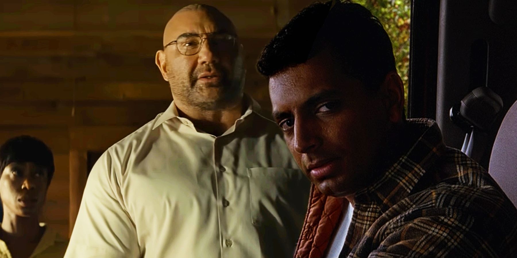 Dave Bautista in Knock at the Cabin and M Night Shyamalan