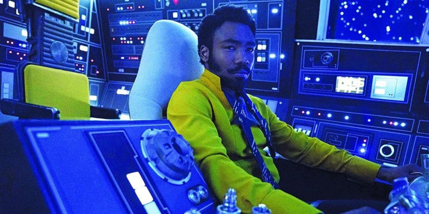 Lando sitting inside Millennium Falcon 
