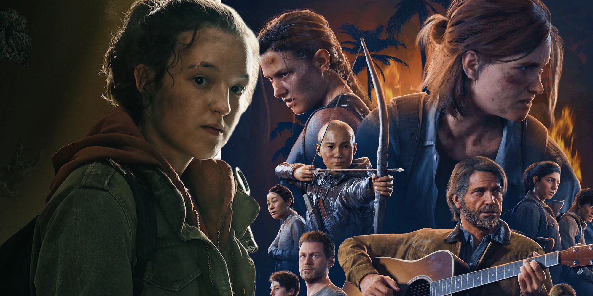 Ellie's character poster for HBO's Last of Us and artwork of all major Last of Us Part II characters
