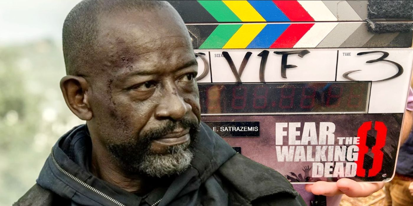 Custom image of Lennie James as Morgan and a Fear The Walking Dead clapperboard.