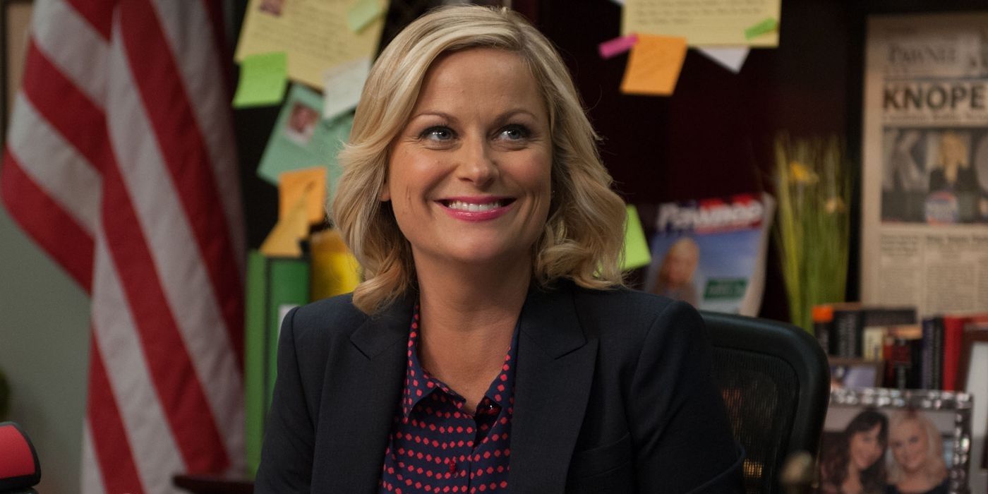 Leslie Knope in her office in Parks and Recreation