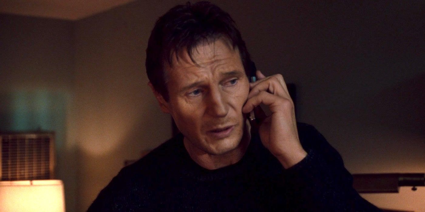 Liam Neeson on the Phone in Taken