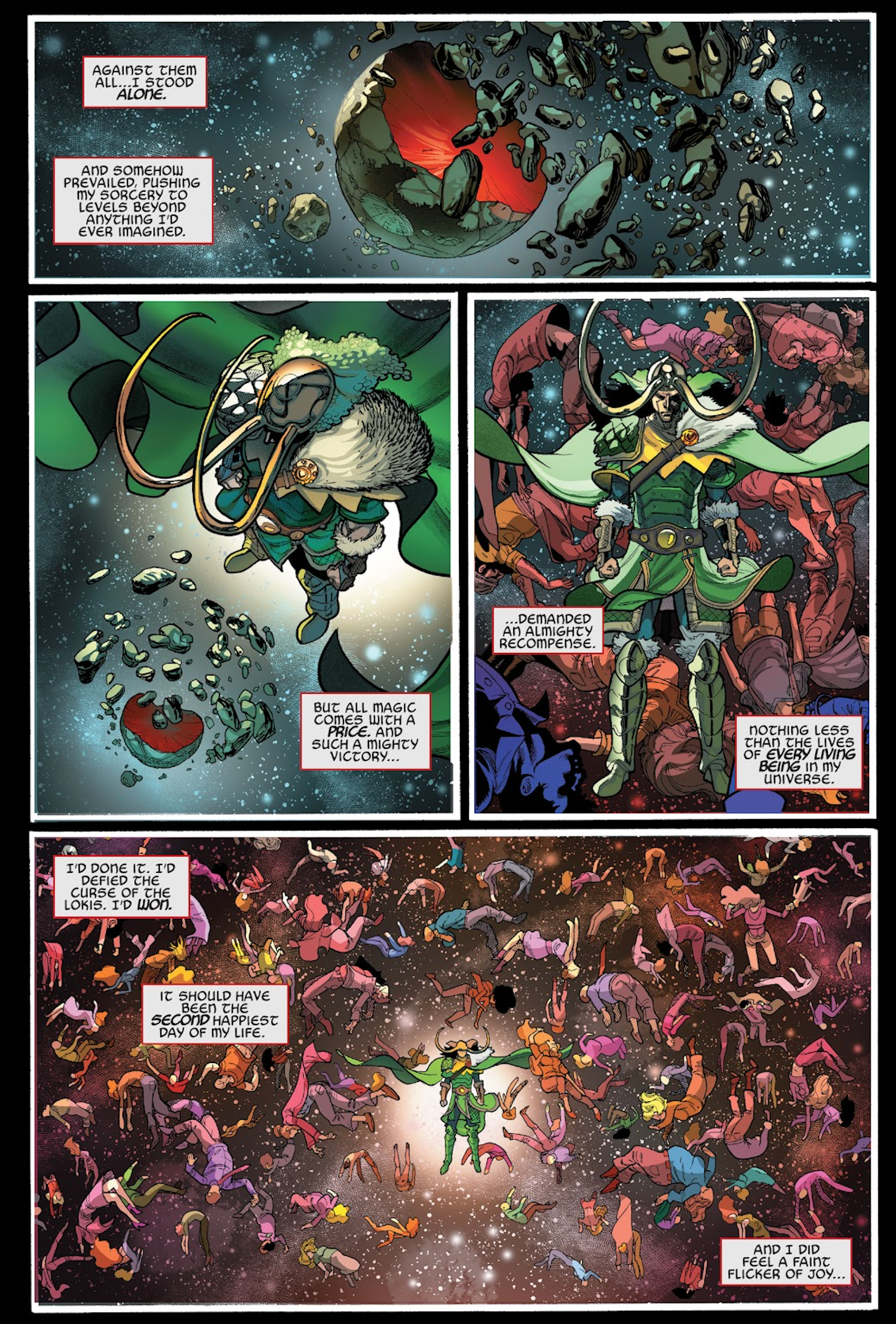 Loki as Avenger Prime destroys the universe