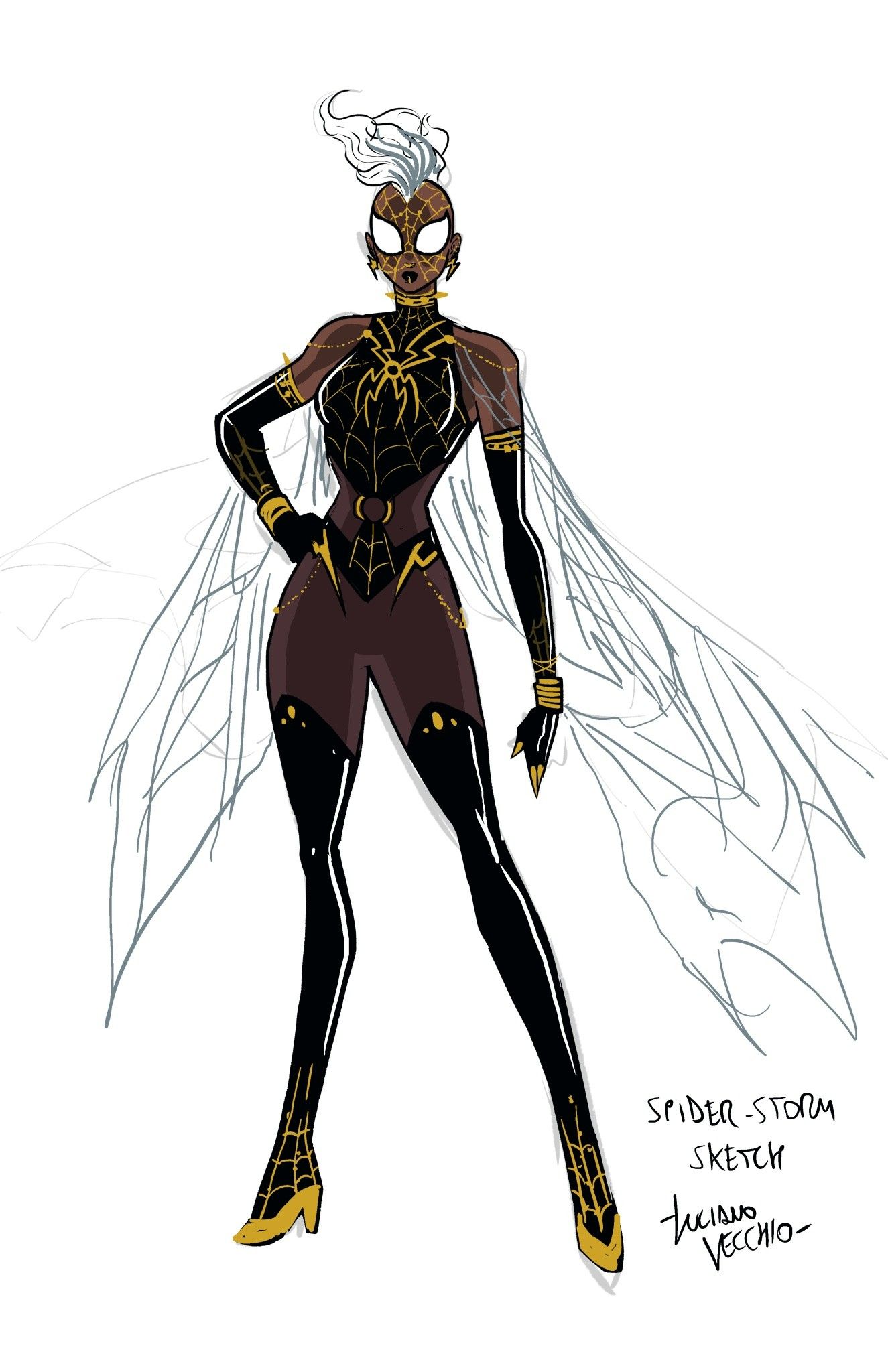 Luciano Vecchio X-Men Red #11 Storm Spider-Man Variant Design Variant