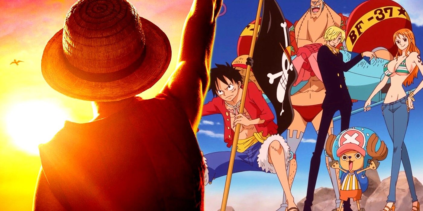 Luffy in Netflix One Piece and anime cast