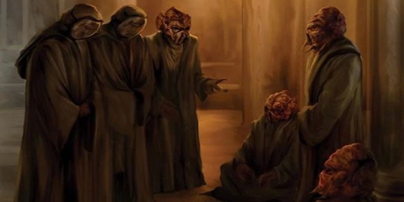 Luke e Ben Skywalker se encontram com os sábios Baran Do em Star Wars Legends.