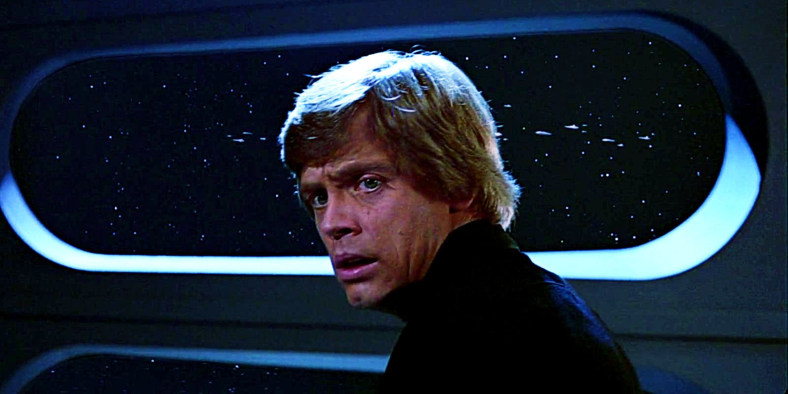 Luke em frente à janela do navio em Star Wars: O Retorno de Jedi