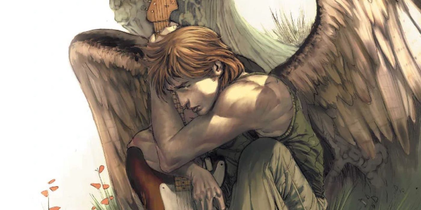Marvel Icarus curled up against a tree.