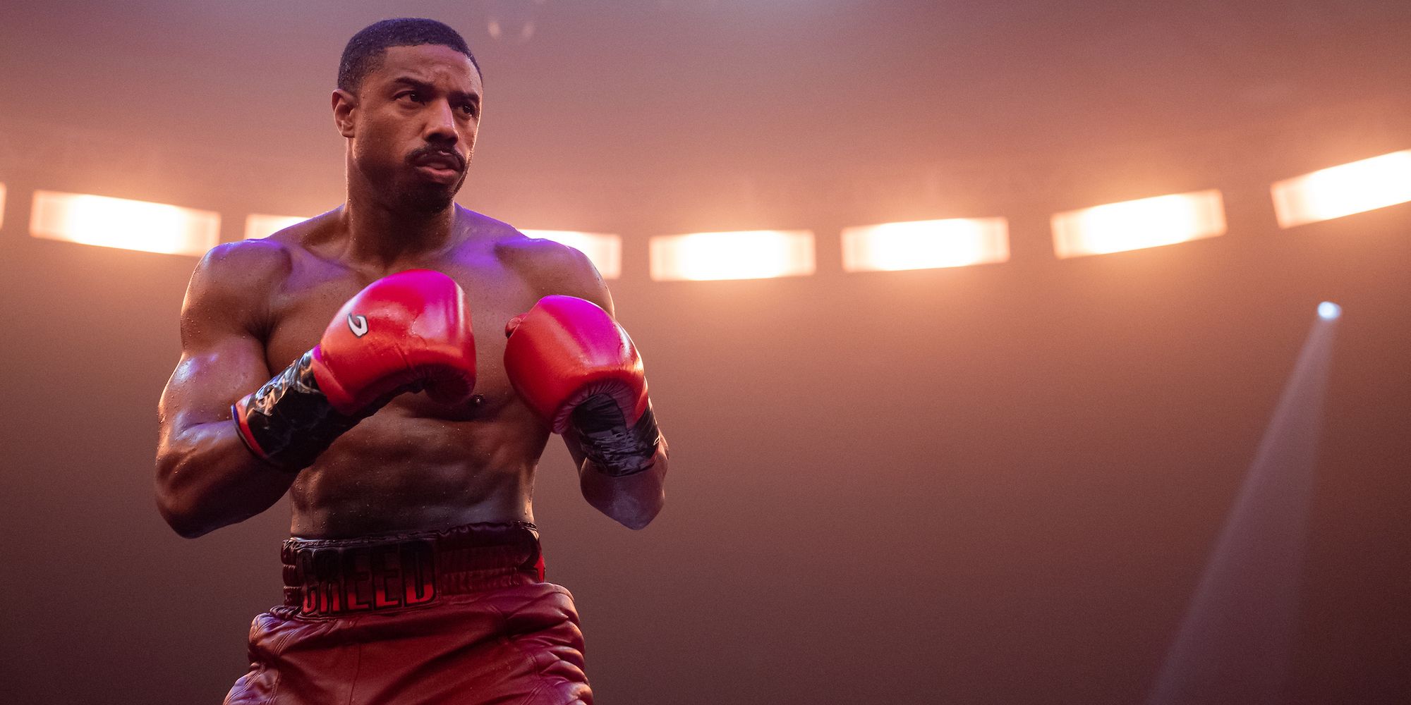 Michael B. Jordan in the ring in Creed III