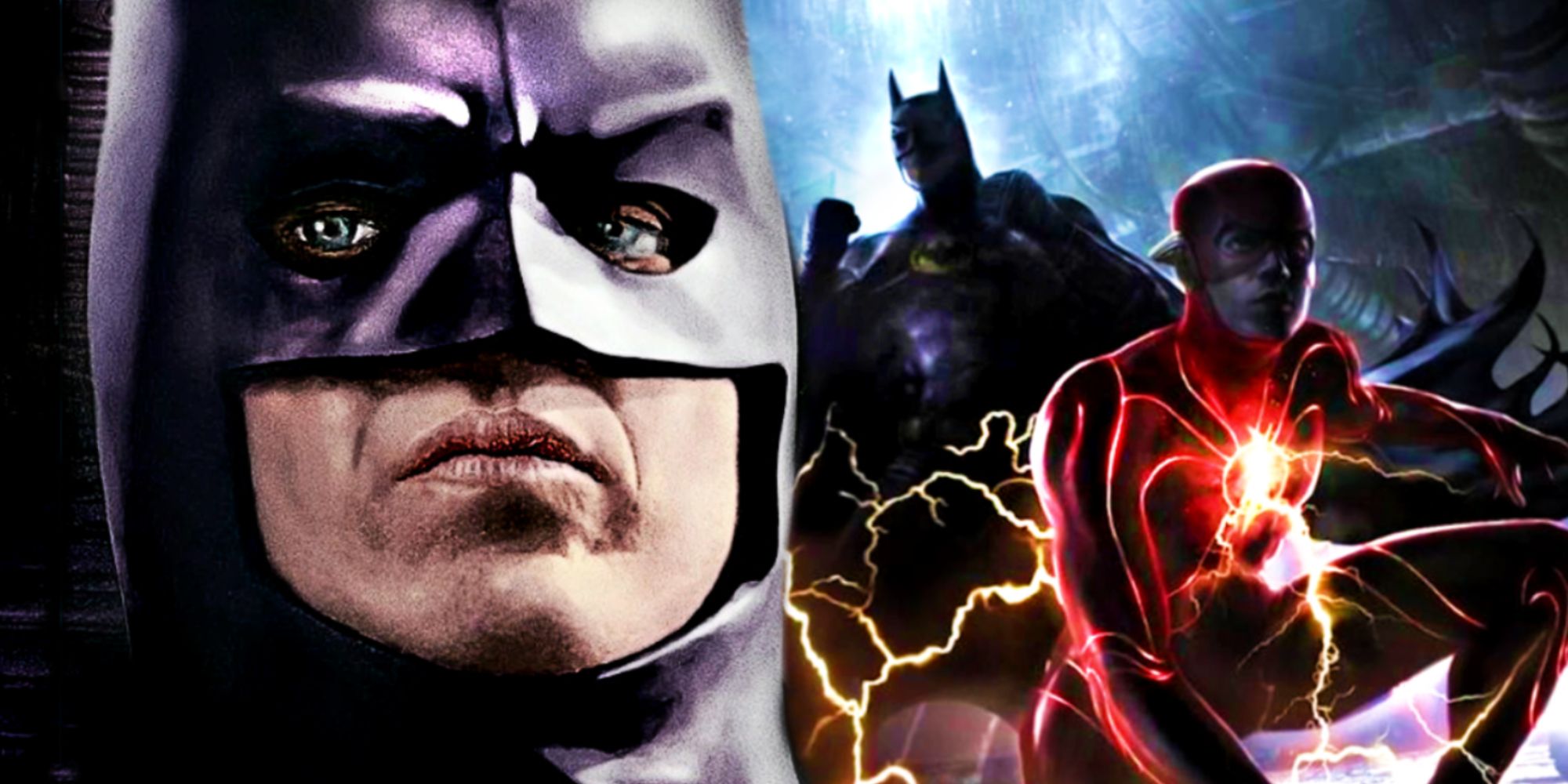 Michael Keaton's Batman in 1989 and The Flash