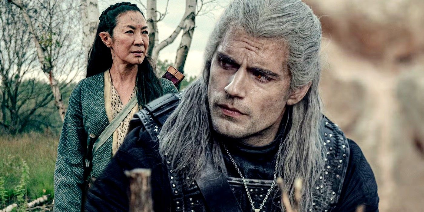 Michelle Yeoh in Blood Origin and Henry Cavill as Geralt in Witcher