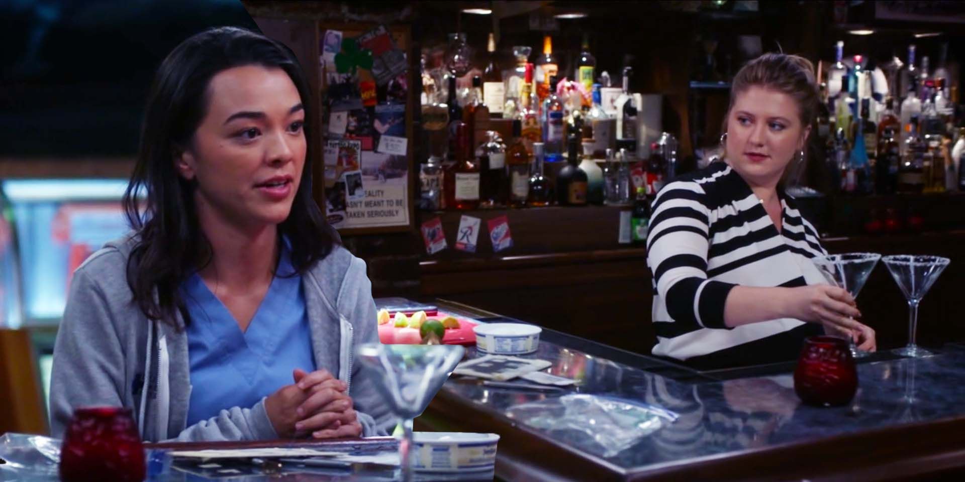 Midori Francis as Mika Yasuda and Jaicy Elliot as Taryn Helm in Grey&rsquo;s Anatomy Season 19 episode 7