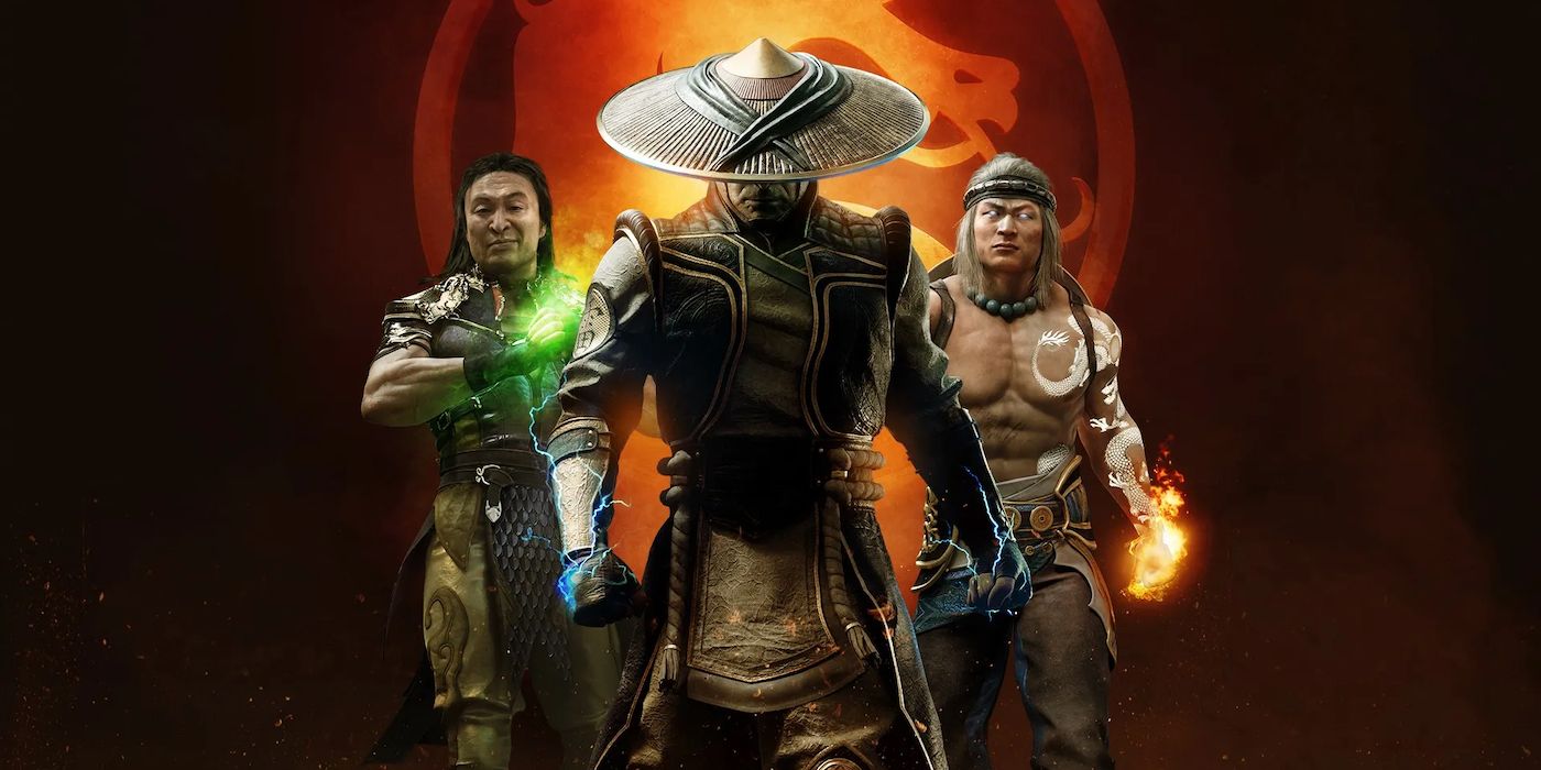 Raiden, Shang Tsung and Liu Kang in Mortal Kombat 11: Aftermath