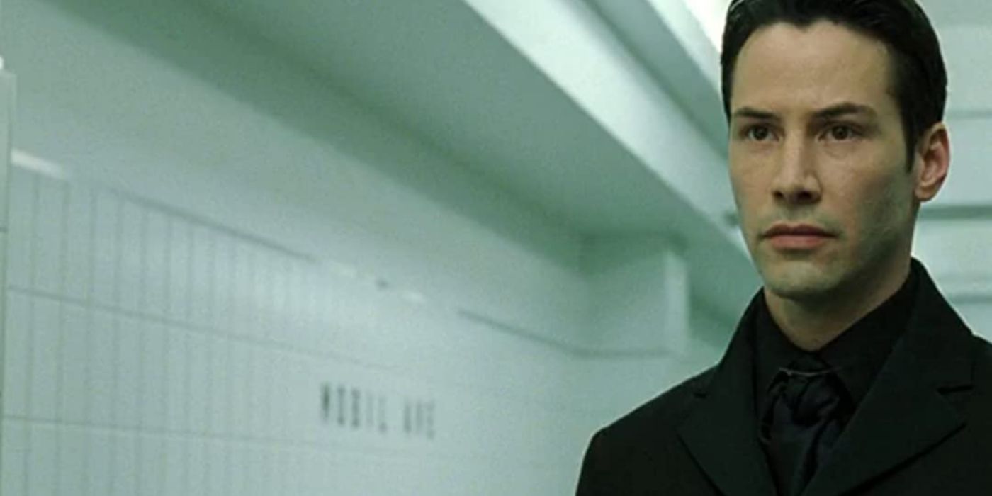 Neo in an underground station in The Matrix Resurrections