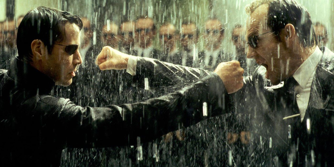 Neo vs. Smith in The Matrix Revolutions