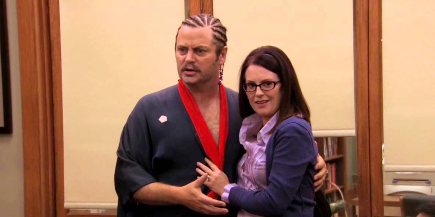 7 Times Real-Life Couple Nick Offerman & Megan Mullally Played Onscreen Lovers