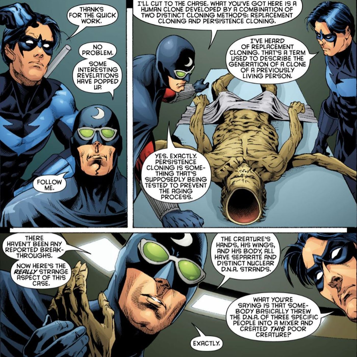 Asa Noturna e Doutor Midnite Corpse DC Comics