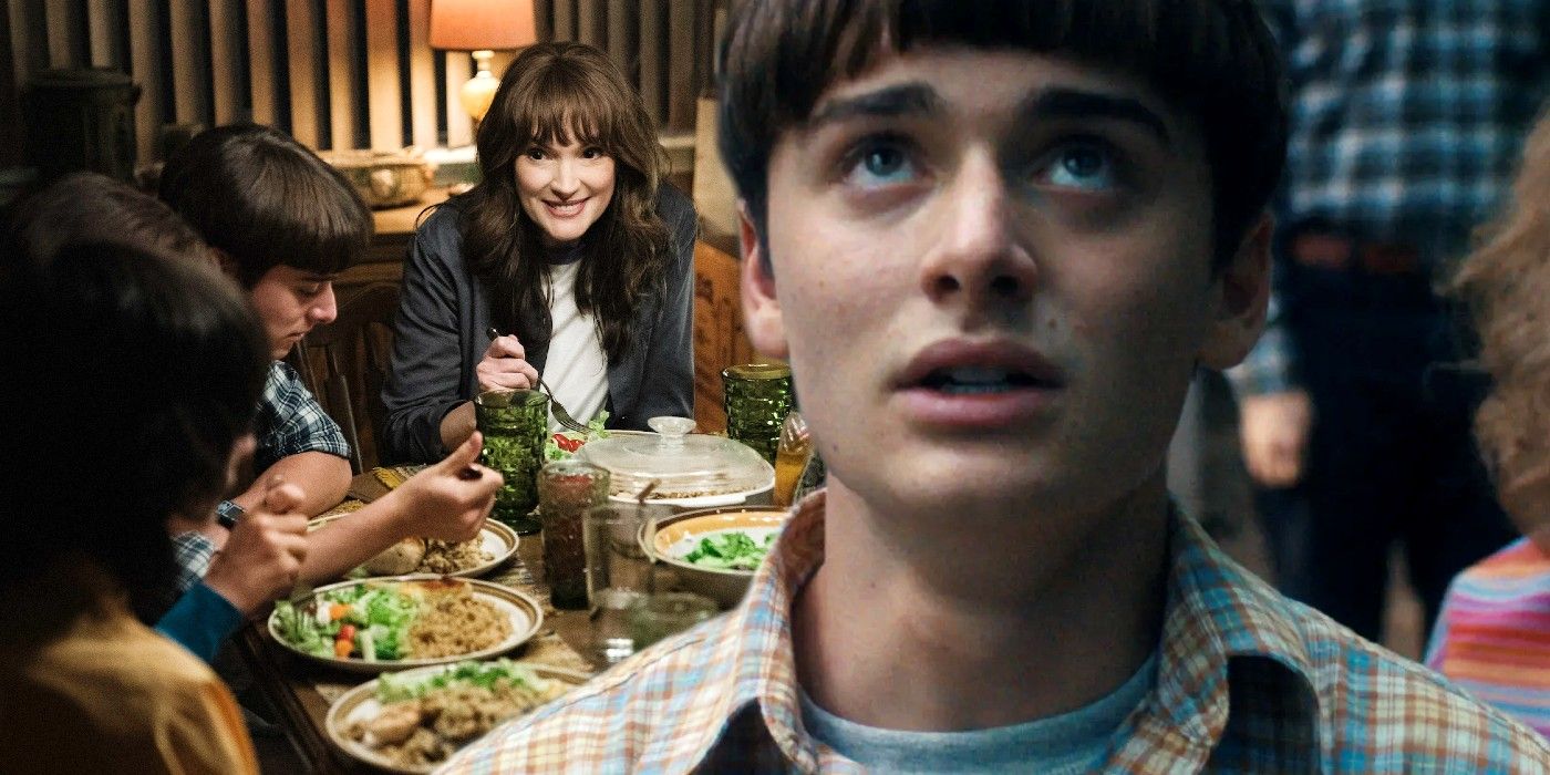 Noah Schnapp as Will and dinner in Stranger Things