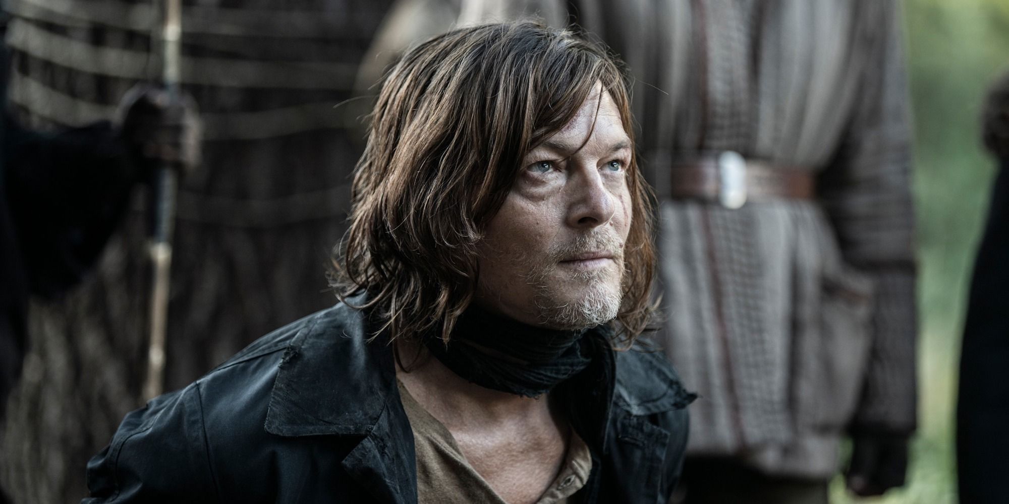 Norman Reedus on his knees in The Walking Dead: Daryl Dixon