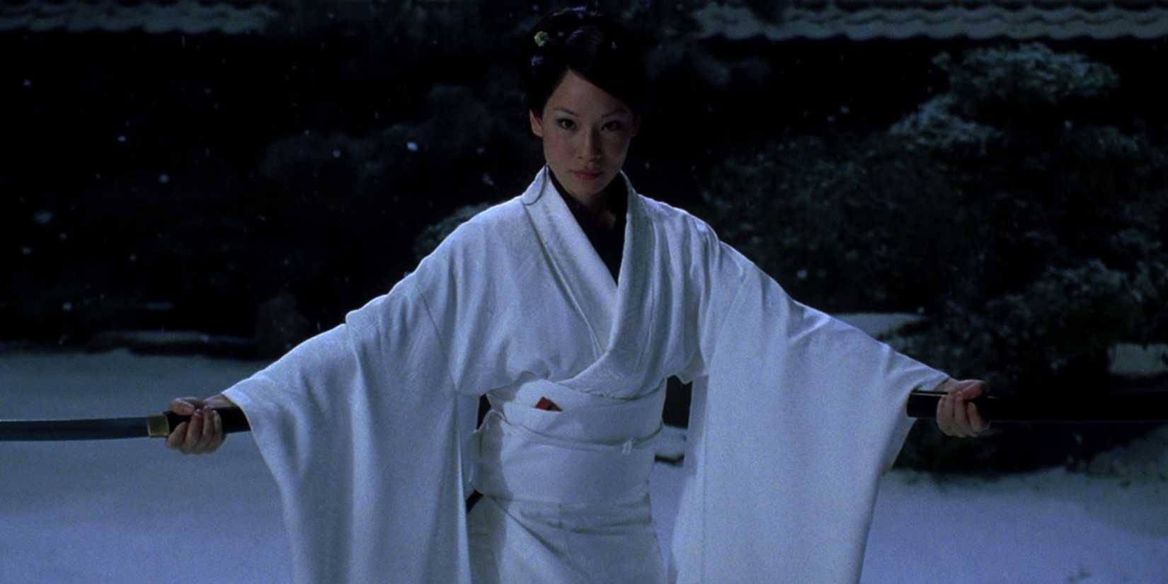 O-Ren with a samurai sword in Kill Bill