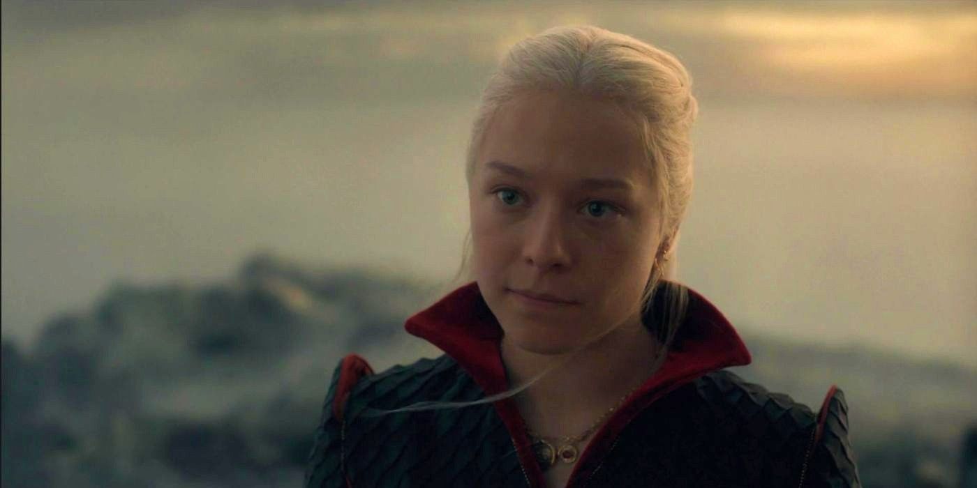 Older Rhaenyra looking at her kids in House of the Dragon