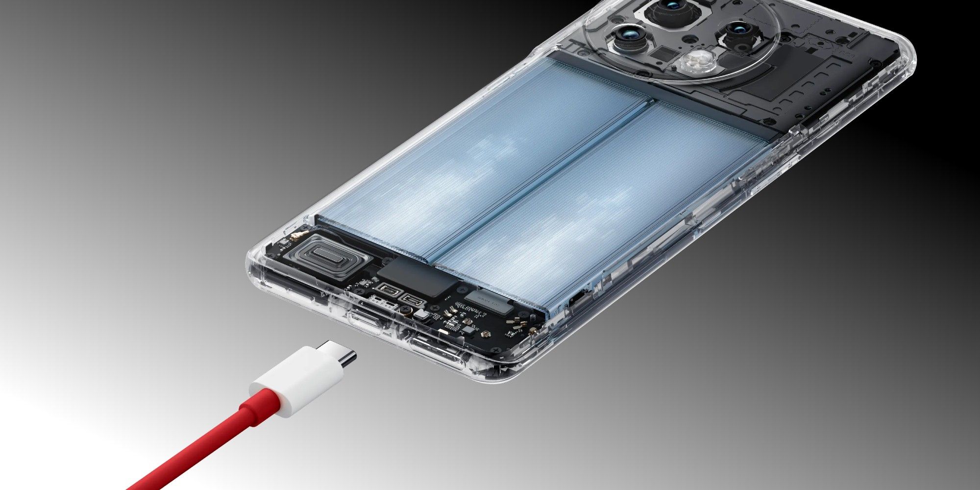 Uma foto mostrando a bateria do OnePlus 11