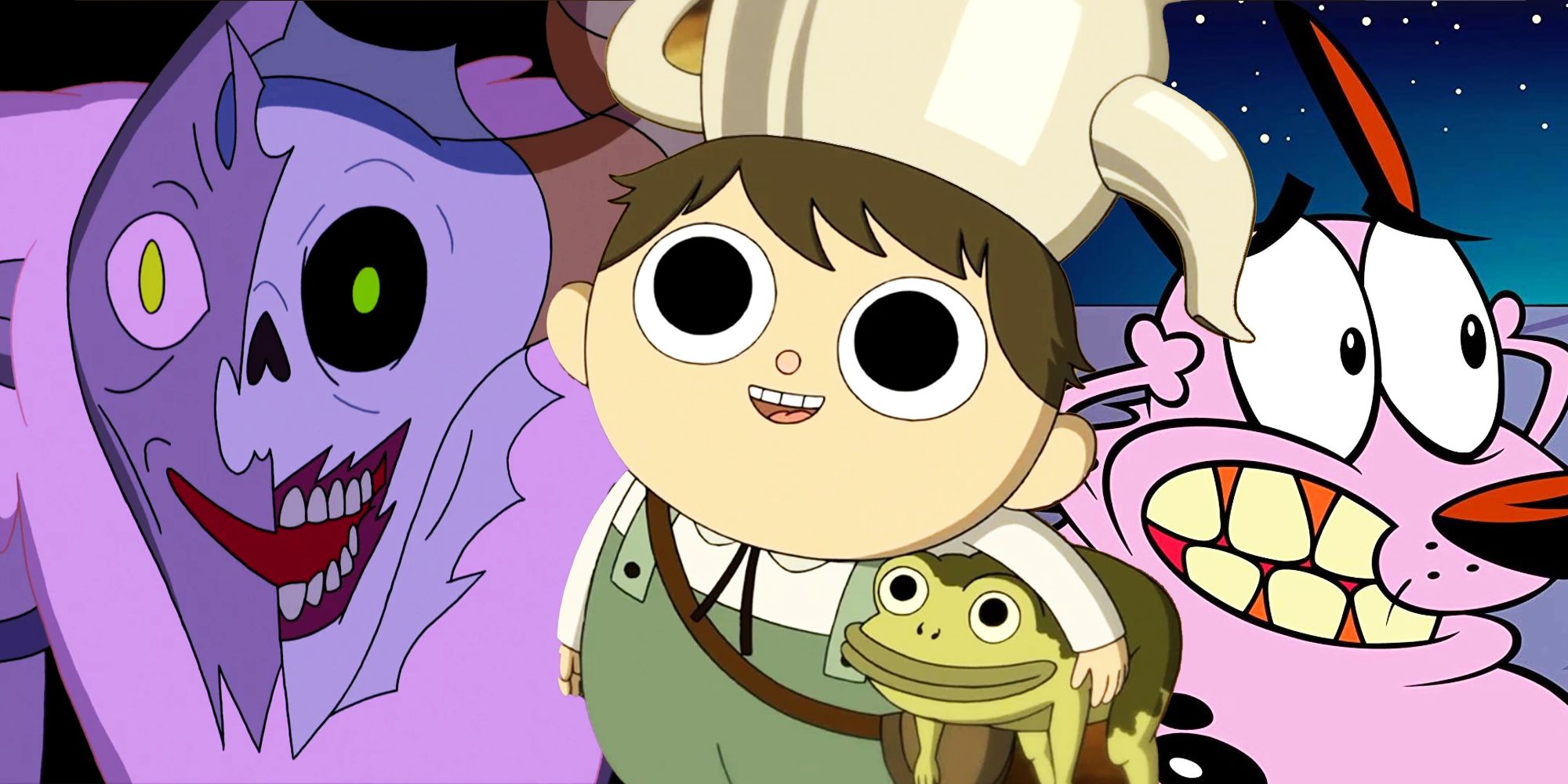 Over the Garden Wall, Adventure Time, and Courage the Cowardly Dog