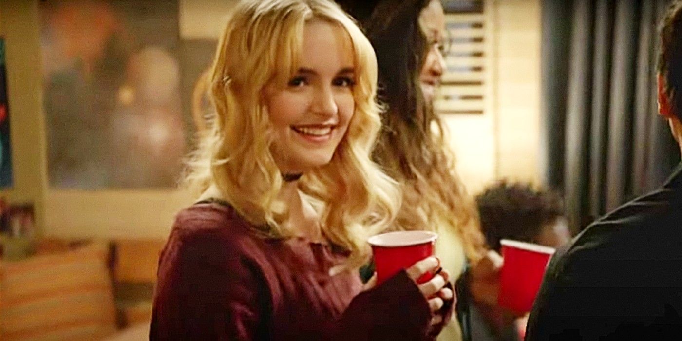 Paige drinking from a red cup in Young Sheldon season 6