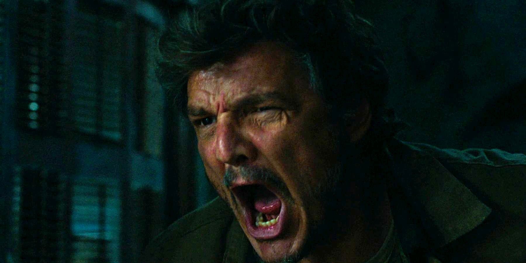 Pedro Pascal screaming as Joel in The Last of Us episode 5