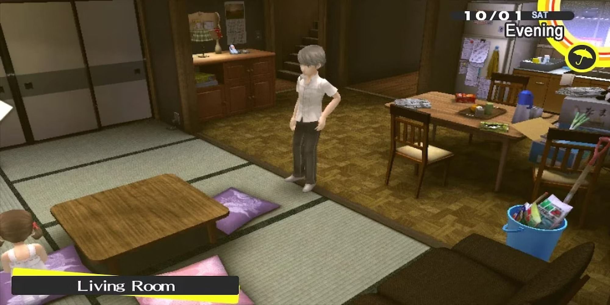 Persona 4 Golden Protagonist and Yu In Dojima&rsquo;s Kitchen