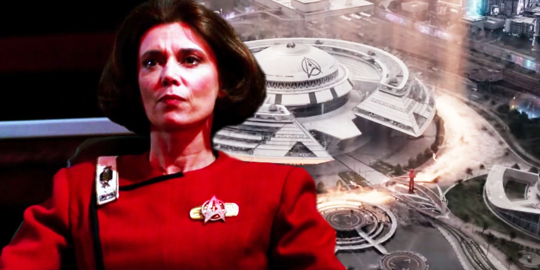 Tricia O'Neill as Rachel Garrett, the Red Lady in Star Trek Picard season 3