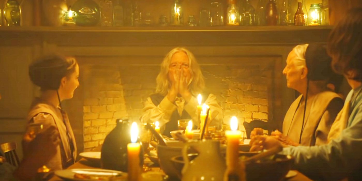 Pilgrims enjoying dinner in Paranormal Activity: Next of Kin
