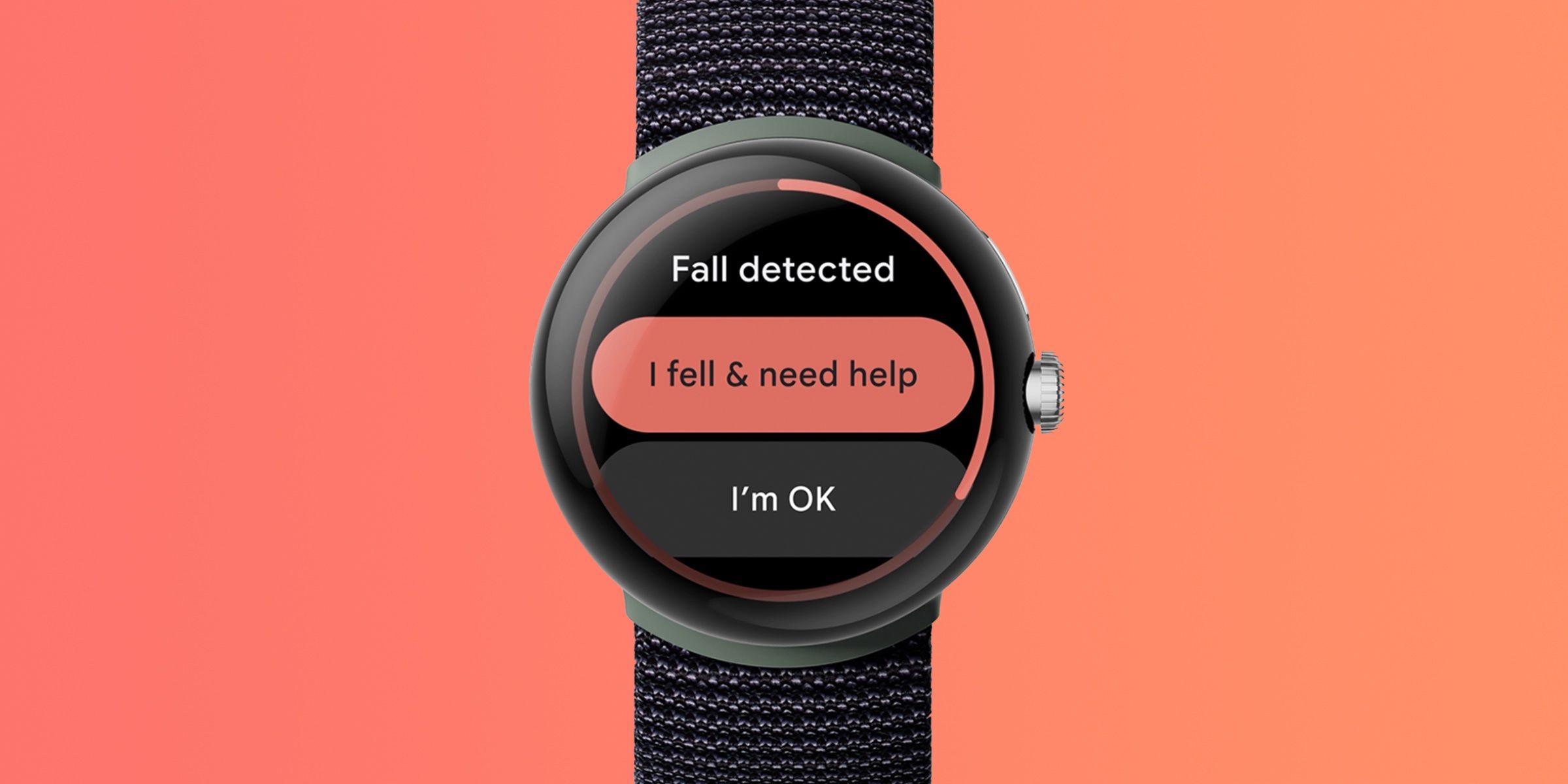 Fall Detection notification on a Pixel Watch.