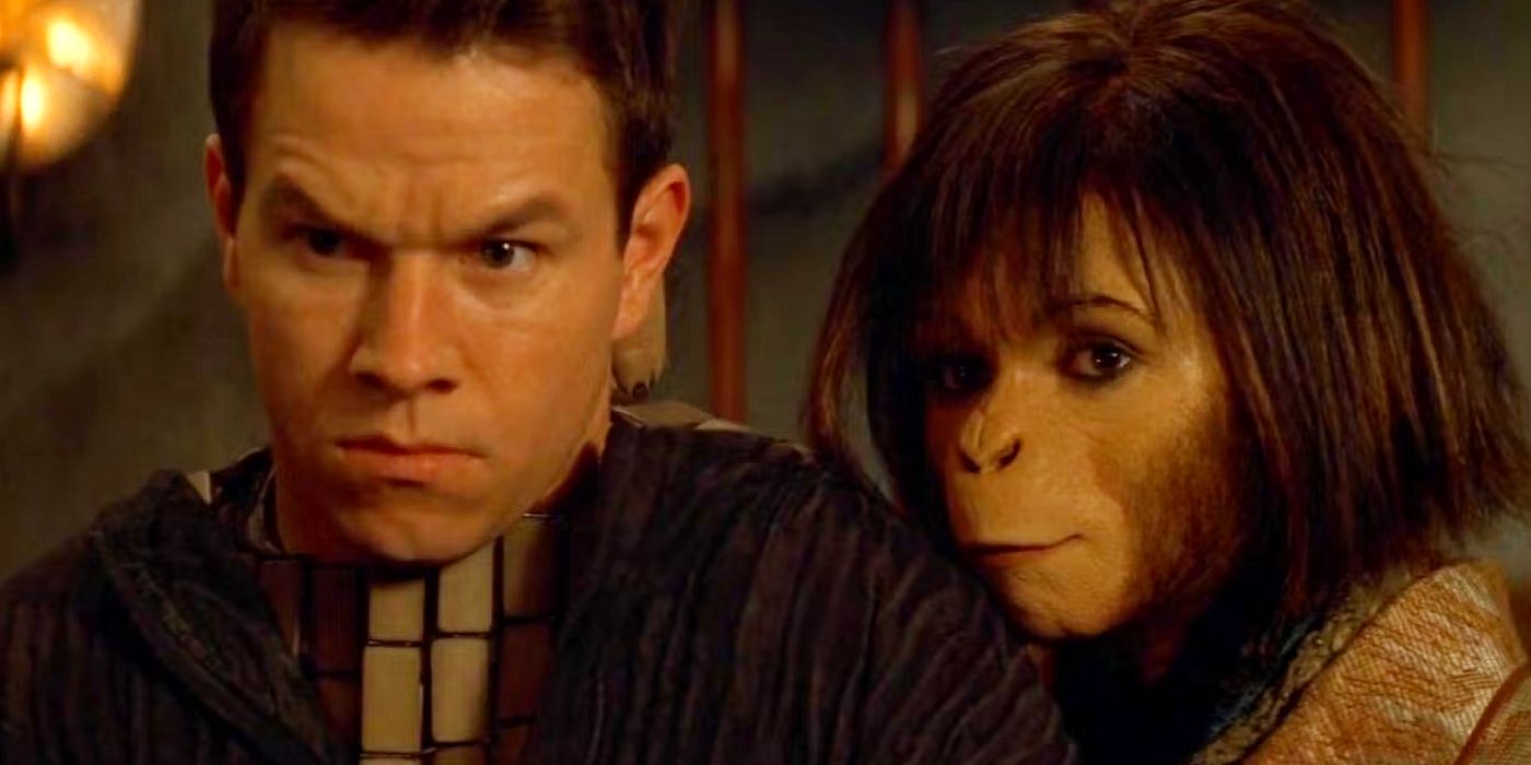 Mark Wahlberg and Helena Bonham Carter in Planet of the Apes