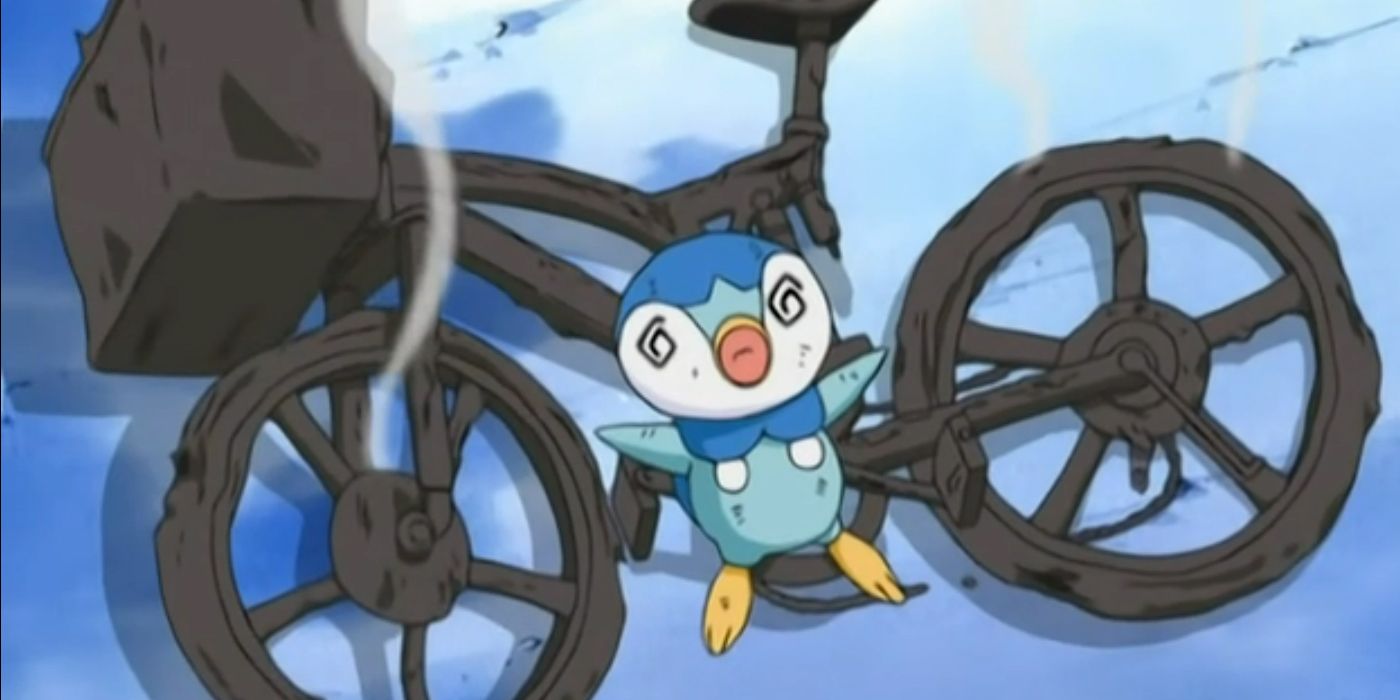 Pokemon: Dawn's bike after Pikachu is done with it.